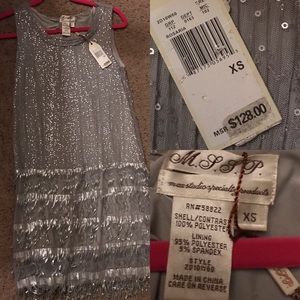 Dresses - MSSP XS Silver Sequin 1920’s Flapper Dress Dresses - MSSP XS Silver Sequin 1920’s Flapper Dress